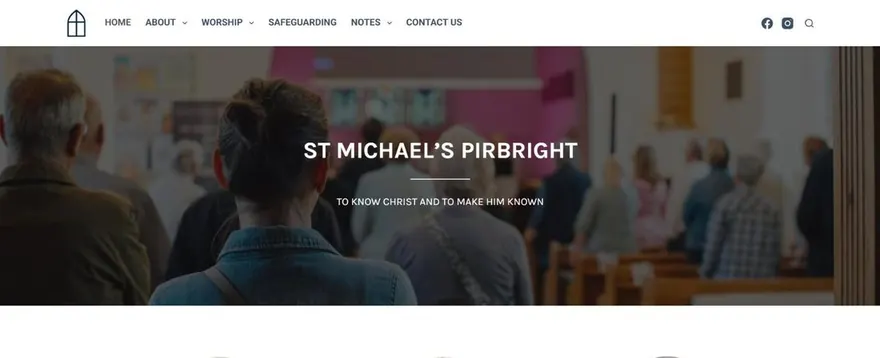 Homepage of the St Michael and All Angels, Pirbright website